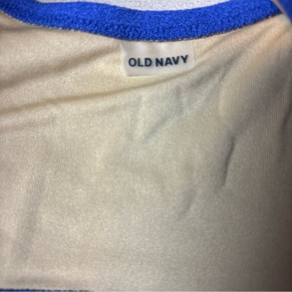 Old Navy Blue Terry Classic Swim Top Beach Vacation V-Neck 4X NWT! - Picture 6 of 13